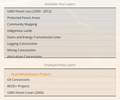 Reordering Map Layers